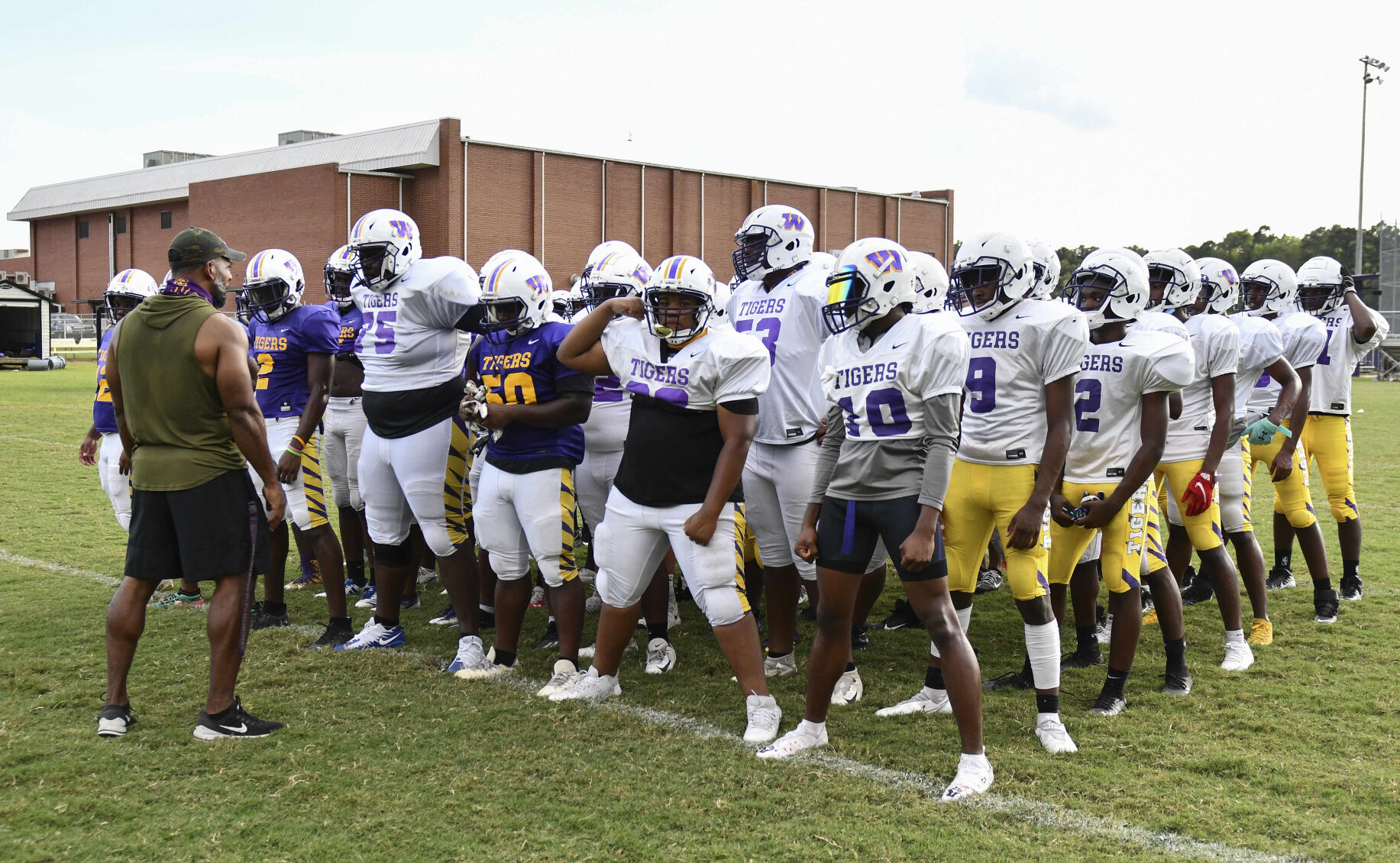 Wilson High School football practice